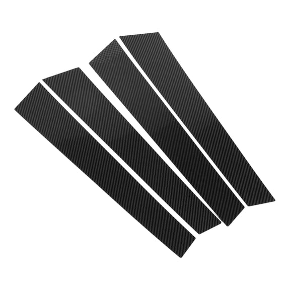 Unique Bargains 4Pcs Carbon Fiber Pattern Windshield B Pillar Trim Exterior Garnish for Porsche Panamera 2009-2016