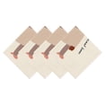 thumbnail image 1 of Unique Bargains 4Pcs Cartoon Cotton Soft Absorbent Face Cloths Beige-1 13" x 13", 1 of 6