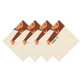 thumbnail image 1 of Unique Bargains 4Pcs Cartoon Cotton Soft Absorbent Face Cloths Beige-2 13" x 13", 1 of 5