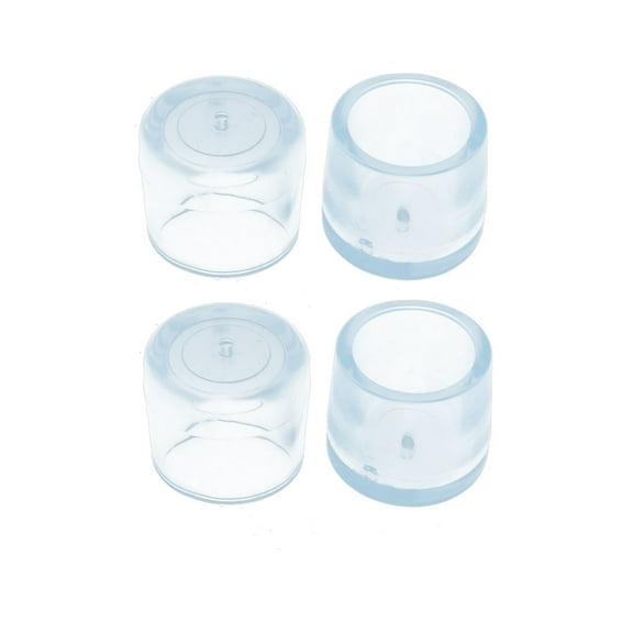 Unique Bargains 4Pcs Clear Rubber Table Chair Leg Tips Furniture Protectors 21mm Inside Dia