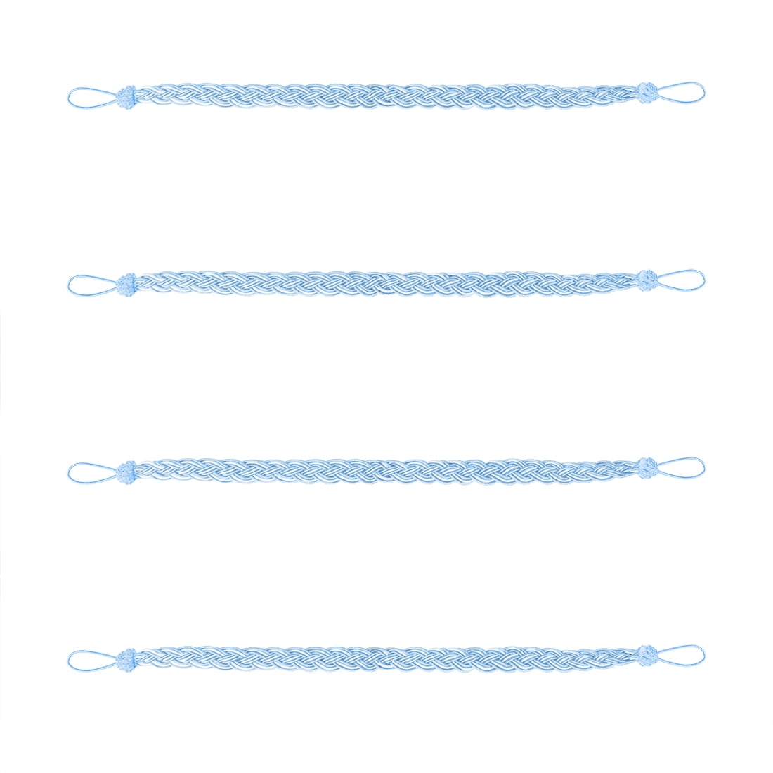 Unique Bargains 4Pcs Curtain Tiebacks 23 Inch Holdbacks Window Tassels Clips Rope