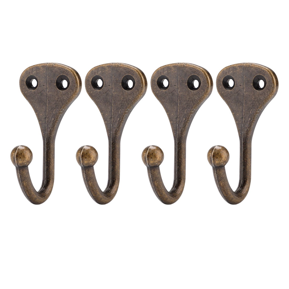Unique Bargains 4Pcs Curtain Tiebacks Hook Zinc Alloy Vintage Holdback Wall Hooks