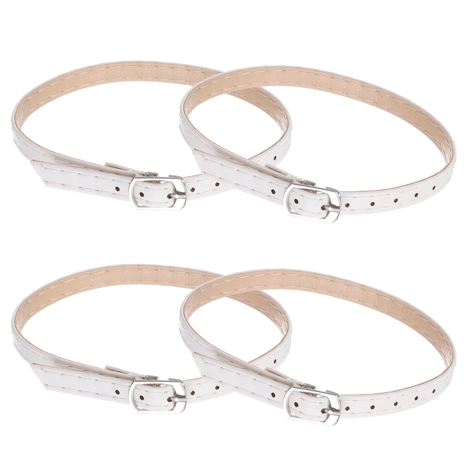 Unique Bargains 4Pcs Detachable Ankle Shoelace Straps White
