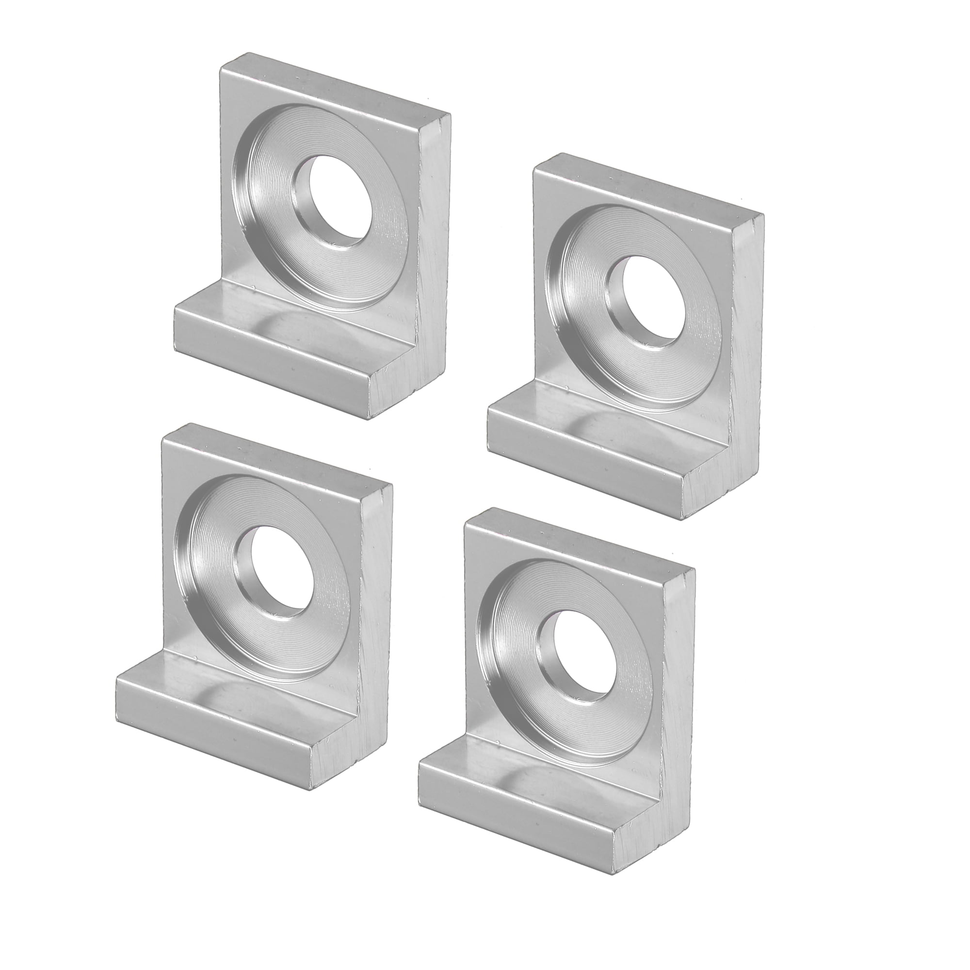 Unique Bargains 4Pcs Dia Hole Chain Adjuster Block Tensioner Metal Silver Tone