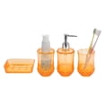 thumbnail image 1 of Unique Bargains 4Pcs Durable Bathroom Accessories Set Orange, 1 of 4