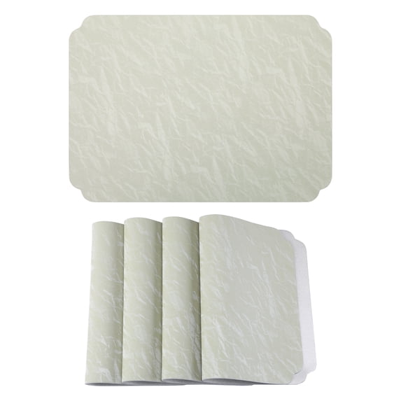 Unique Bargains 4Pcs Faux Leather Table Decor Placemats Matcha Green 17.7x11.8inch