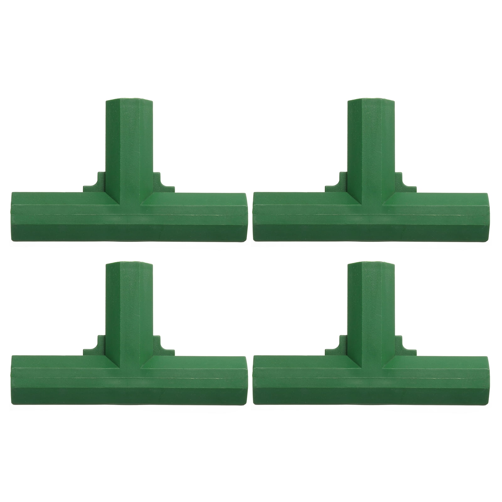 Unique Bargains 4Pcs Greenhouse Frame Connector Pipe Fitting Tool 3.9" x 2.4" x 0.8" Green