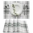 thumbnail image 1 of Unique Bargains 4Pcs Grid PVC PET Heat Resistant Washable Table Mats Green, 1 of 6