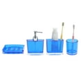 thumbnail image 1 of Unique Bargains 4Pcs Lightweight Bathroom Accessories Set Blue, 1 of 4