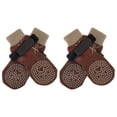thumbnail image 1 of Unique Bargains 4Pcs Non-Slip Dog Socks with Adjustable Tapes Brown M, 1 of 7