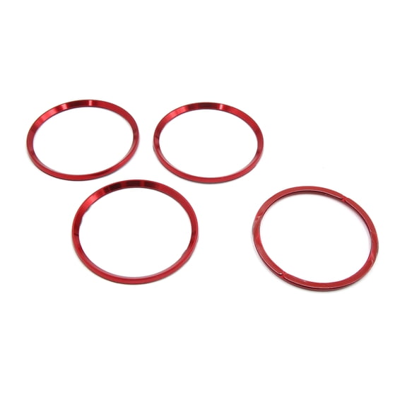 Unique Bargains 4Pcs Red Aluminum Alloy Wheel Centre Hub Ring Decorative Circle Fit for Audi