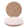 thumbnail image 1 of Unique Bargains 4Pcs Round Woven Table Placemats Caramel 13x13inch, 1 of 5