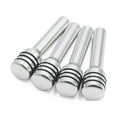 thumbnail image 1 of Unique Bargains 4Pcs Silver Tone Metal Front Rear Door Lock Knob Cover for Car Interior, 1 of 2