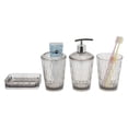 thumbnail image 1 of Unique Bargains 4Pcs Transparent Bathroom Accessories Set Gray, 1 of 4