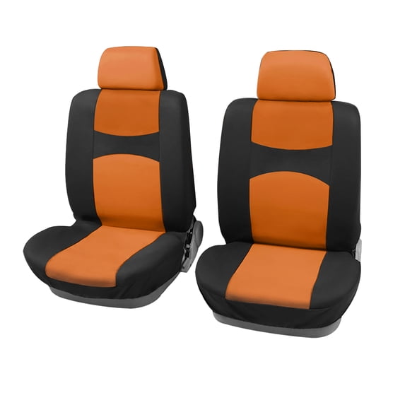 Unique Bargains 4Pcs Universal Front Car Seat Cover Kit for Most Cars Orange