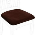 thumbnail image 1 of Unique Bargains 4Pcs Velvet Dinning Chair Seat Cover Elastic Stretchable Slipcovers Coffee Color, 1 of 8