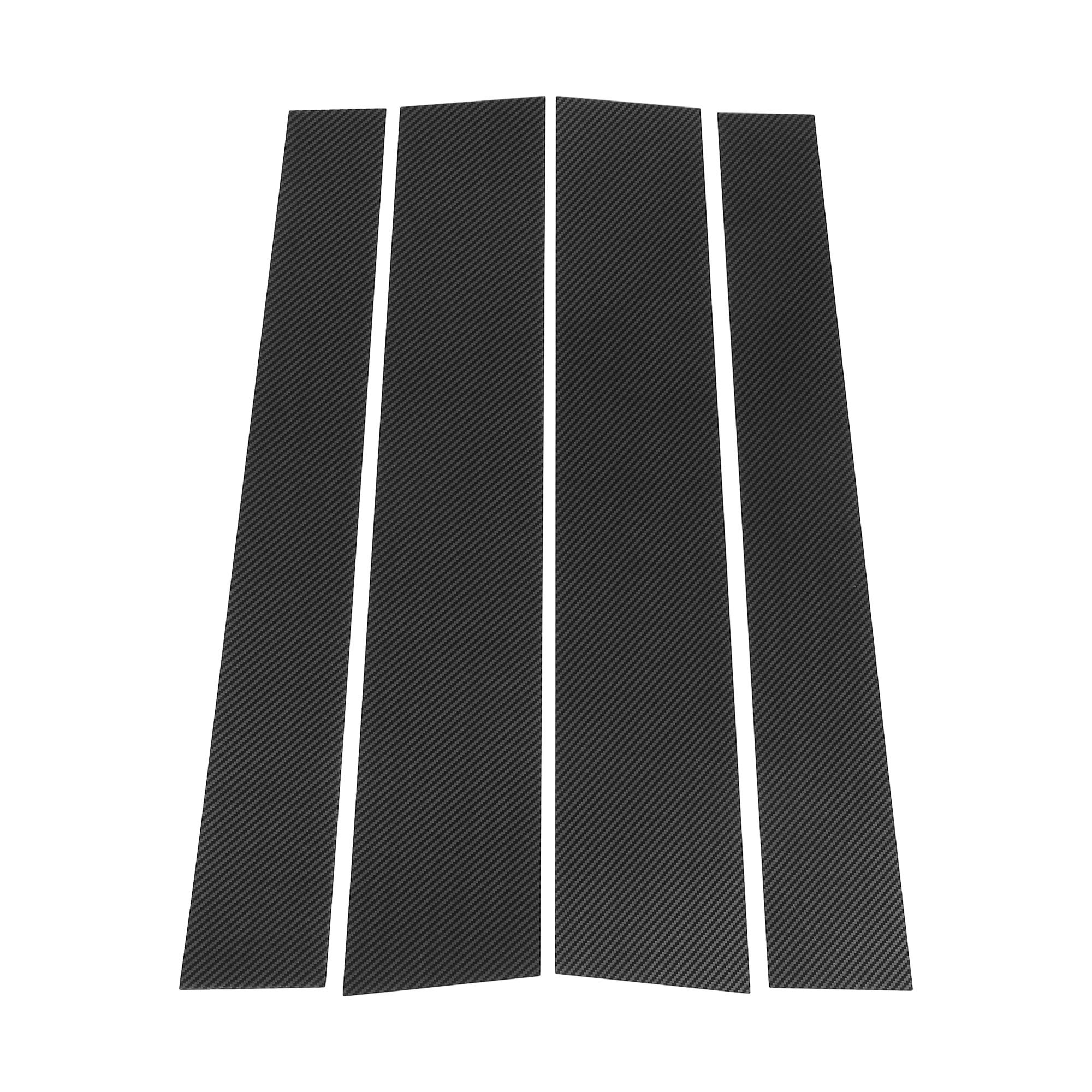 Unique Bargains 4Pcs Window Trim For Toyota Tundra 2007-2020 Black Carbon Fiber