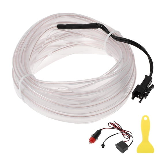 Unique Bargains 4m EL Wire Cable LED Glow String Light Car Interior Lighting Strip Flexible Neon Light for Car Decoration Cigarette Lighter(12v) White