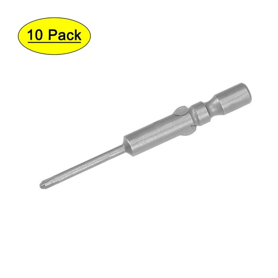 Unique Bargains 4mm Round Shank 1.57" Length 1.6mm Dia #00 Magnetic Phillips Screwdriver Bit S2 Steel 10 Pack