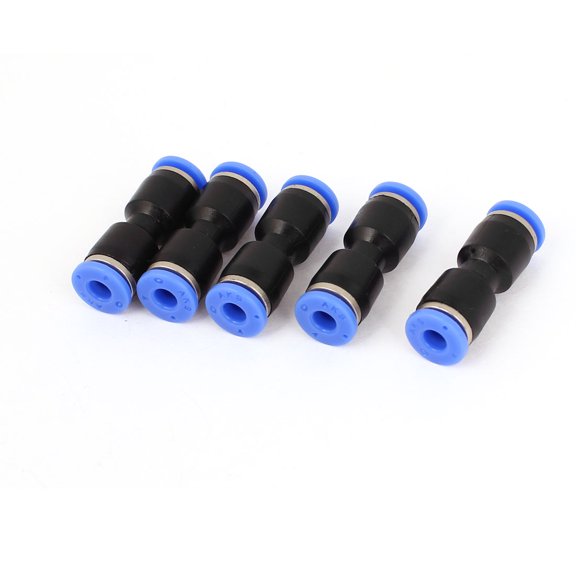 Unique Bargains 4mm to 4mm One Touch Ends Straight Pneumatic Quick Fitting Connector 5 Pcs