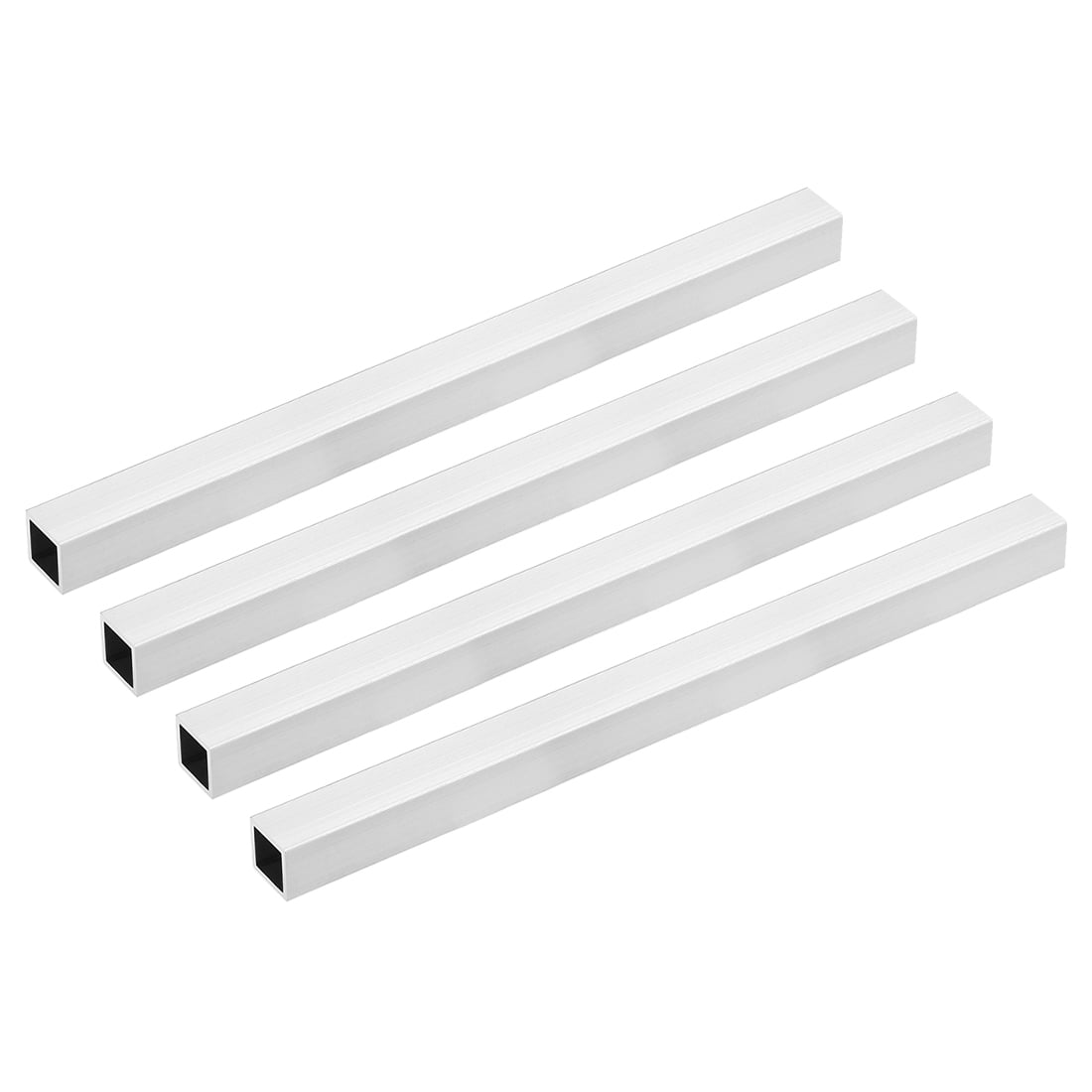 Unique Bargains 4pcs 0.79"x 0.79"x 0.05" Wall Thickness 11.81" 6063 Aluminum Square Tube
