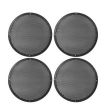 Unique Bargains 4pcs 10" Audio Speaker Cover Mesh Subwoofer Horn Guard Decorative Circle Grille Protector Black for Car