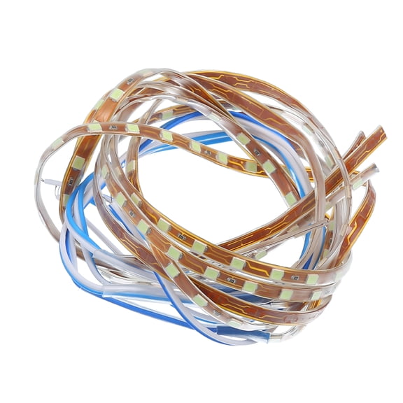 Unique Bargains 4pcs 17.7 Inch LED Strip Light Decoration Cuttable Waterproof Ice Blue Light for Car Truck RV