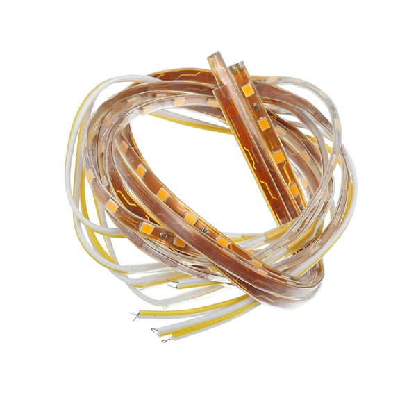 Unique Bargains 4pcs 17.7 Inch LED Strip Light Decoration Cuttable Waterproof Yellow Light for Car Truck Cargo Trailer