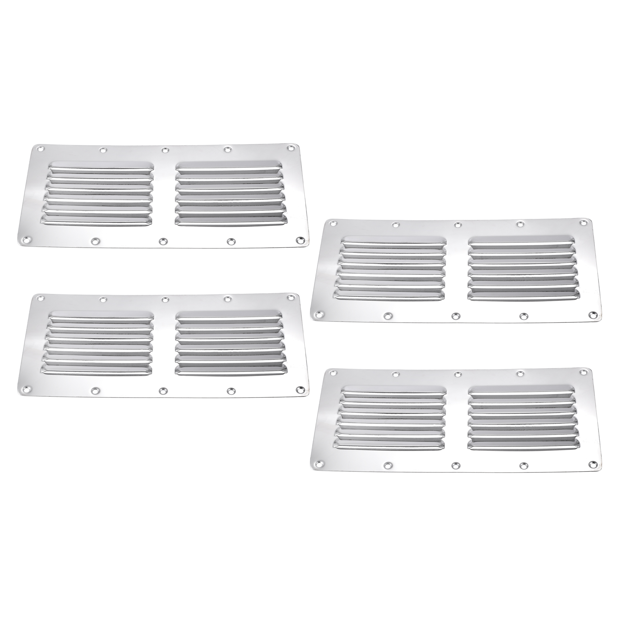 Unique Bargains 4pcs 228x112mm Rectangle Marine Boat Louvered
