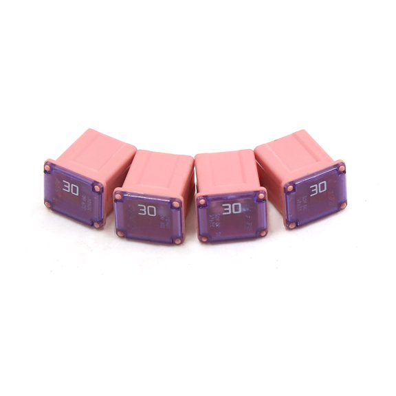 Unique Bargains 4pcs 32V 30A Pink Plastic Casing 2 Terminals Female PAL Fuse for Car Vehicle