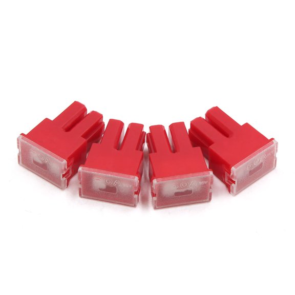 Unique Bargains 4pcs 32V 50A Red Plastic Casing Female PAL Cartridge Fuse for Auto Car Vehicle