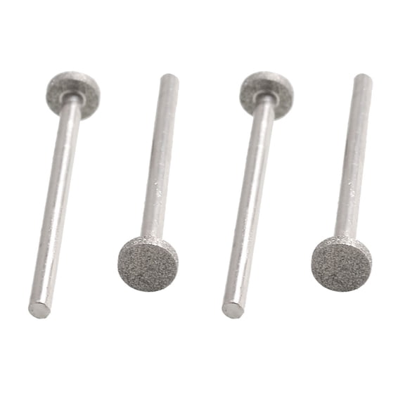 Unique Bargains 4pcs 3mm x 8mm Flat Tip Diamond Mounted Points Grinding Bits