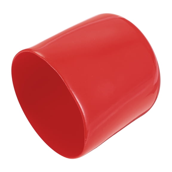 Unique Bargains 4pcs 41mm Round Red Vinyl End Cap Screw Thread Protectors Rubber Cover Caps