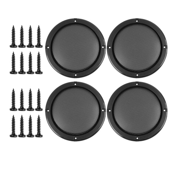 Unique Bargains 4pcs 5" Car Speakers Cover Mesh Woofer Subwoofer Grill Protector