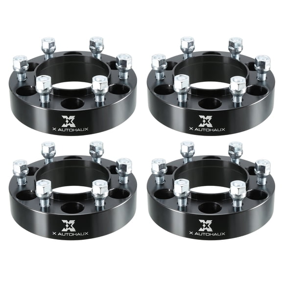 Unique Bargains 4pcs 6 Lug 6x5.5" 1.5" Thickness Hub Centric Wheel Spacers Adapters Black for Toyota