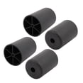 thumbnail image 1 of Unique Bargains 4pcs 60mm Diameter 80mm Height Cabinet Sofa Leg Feet Black Plastic, 1 of 5
