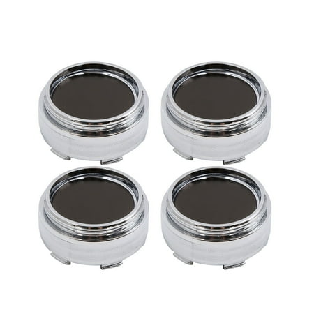 Unique Bargains 4pcs 62mm Dia 4 Lugs Car Tyre Wheel Center Hub Caps Cover w Black Emblem Sticker