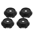 thumbnail image 1 of Unique Bargains 4pcs 67mm Dia Plastic Car Wheel Tyre Center Hub Caps Covers Protector Black, 1 of 3