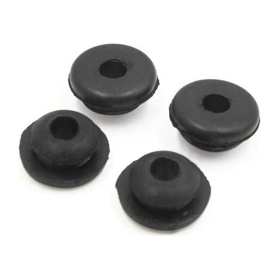Unique Bargains 4pcs 6mm Hole Diameter Black Rubber Shock Absorber Bushings for Car Motorcycle