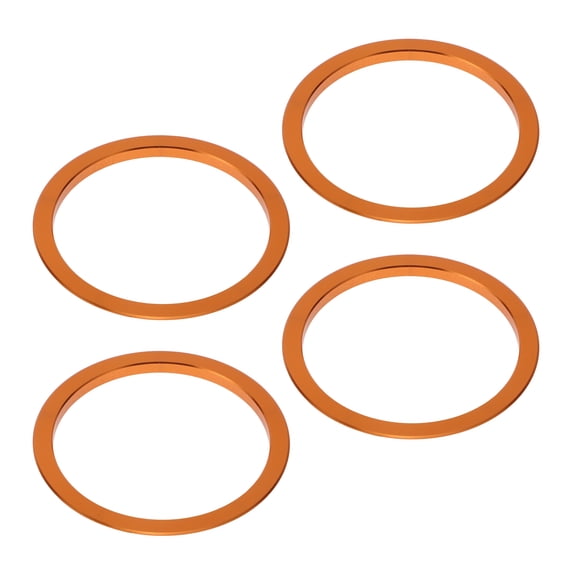 Unique Bargains 4pcs AC Vent Dashboard Decoration Rings for Toyota Tacoma 2016-2021 Air Conditioner Air Outlet Vent Cover Ring Decoration Aluminum Alloy Orange