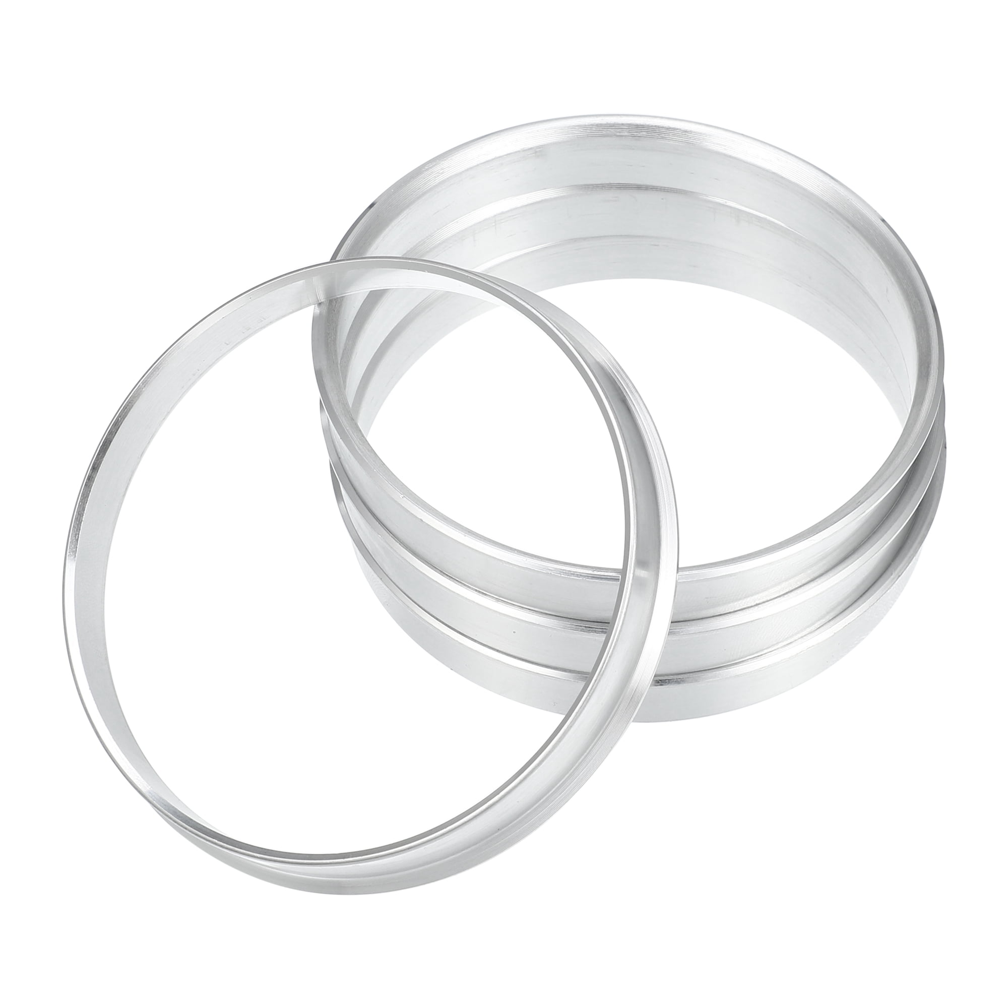 Unique Bargains 4pcs Aluminum Alloy Car Vehicle Hub Centric Rings Silver 66.9-70.1