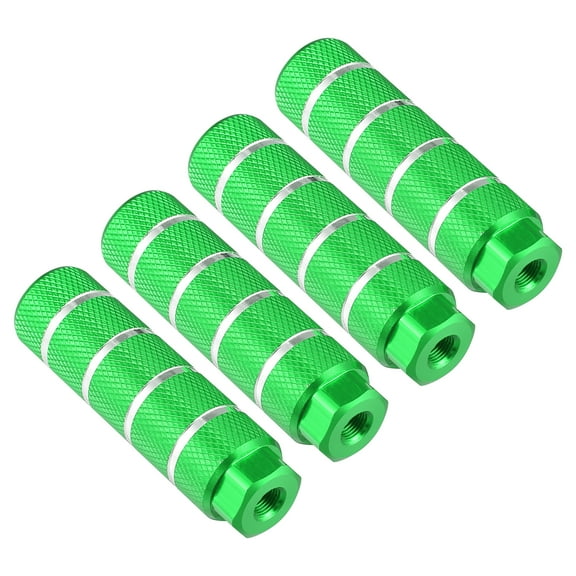 Unique Bargains 4pcs Aluminum Alloy Rear Foot Pegs Footrests Universal for BMX MTB Bike Bicycle Fit 3/8 Inch Axles Green
