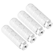 Unique Bargains 4pcs Aluminum Alloy Rear Foot Pegs Footrests Universal for BMX MTB Bike Bicycle Fit 3/8 Inch Axles Silver Tone