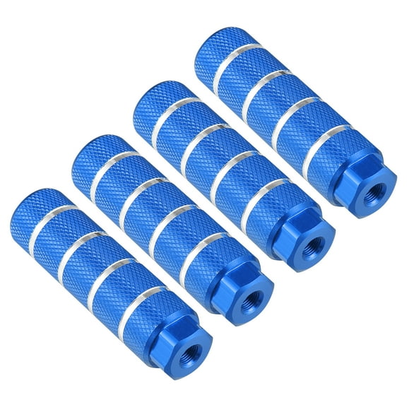 Unique Bargains 4pcs Aluminum Alloy Rear Foot Pegs Footrests Universal for BMX MTB Bike Bicycle Fit 3/8 Inch Axles Blue