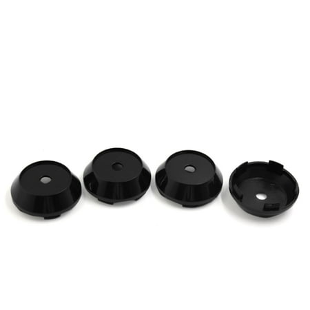 Unique Bargains 4pcs Black 65mm Diameter 5 Clips Wheel Center Hub Cap Cover Guard for Car