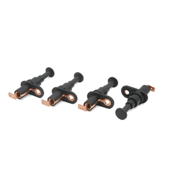 Unique Bargains 4pcs Black Automobile Car Interior Door Jamb Light Lamp Push Button Switch