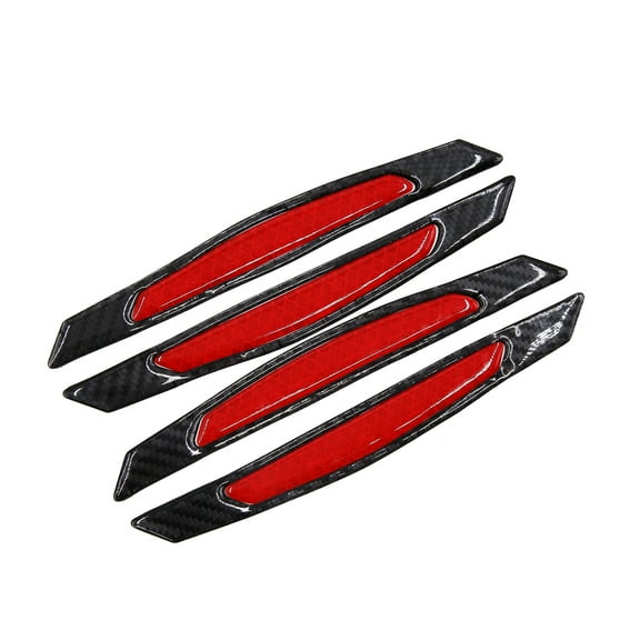 Unique Bargains 4pcs Black Red Car Door Edge Guard Strip Scratch Protector Anti-collision Trim