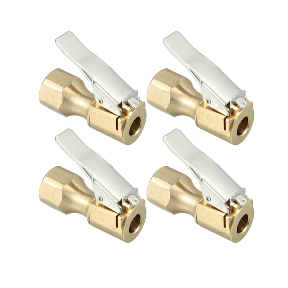 Unique Bargains 4pcs Car Closed Flow Tire Chuck Tire Air Nozzle for Tire Inflator Gauge Air Compressor