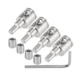 thumbnail image 1 of Unique Bargains 4pcs Car Stereo Power or Ground 0 to 4 Gauge Wire Reducer Audio Input Reducer Adapter Brass, 1 of 6