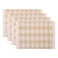 thumbnail image 1 of Unique Bargains 4pcs Cotton and Linen Washable Table Mats Diamond 17.7"x13.8", 1 of 6
